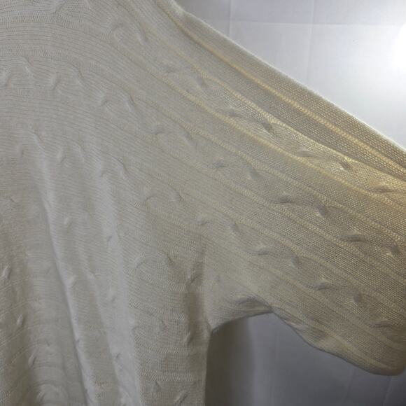 Bianco & Blu Cream Wool Cashmere Blend Turtleneck Sweater Size Medium Italy - Picture 6 of 7